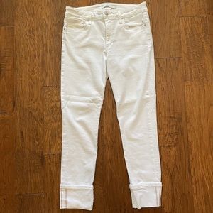 Joe’s White Cuff Cropped Jeans Sz 30